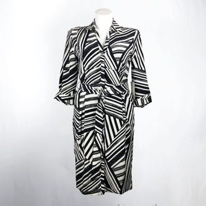 Kenneth Cole Plus Size Stripe Dress Sz 14